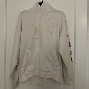 - white graphic hoodie